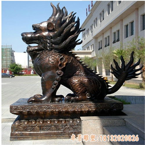门口铜雕麒麟 新乡麒麟铸铜雕塑价格与匠心工艺探秘